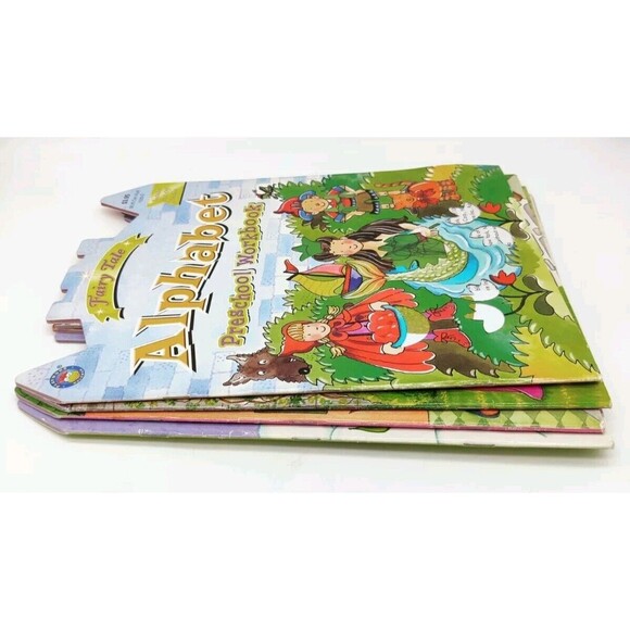 4 Fairy Tale Activity Books Alphabet Opposites Puzzles Learn Readiness Preschool - Picture 4 of 12